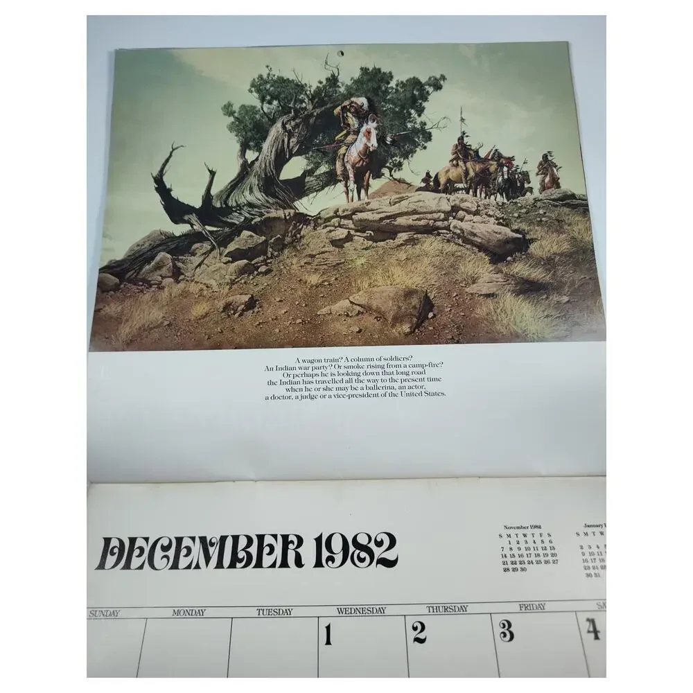 Frank McCarthy & Louis L'Amour Calendar 1982 with L'Amour's West Map
